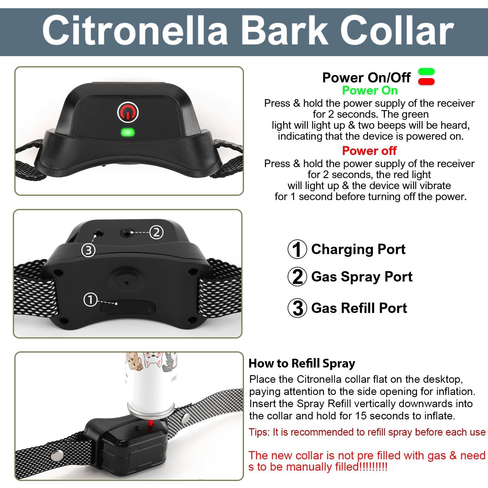 KDSZJDV Citronella collar adjustable strap demonstrates fit for multiple sizes.