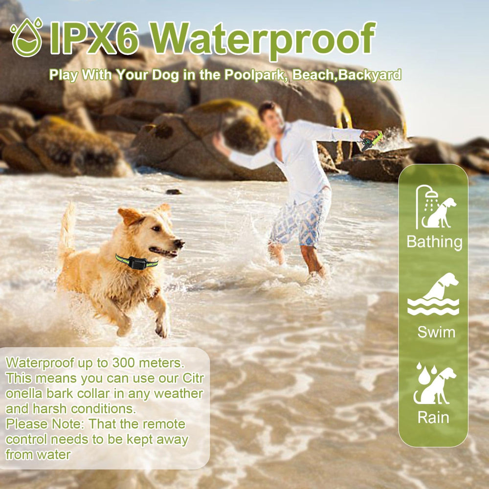 KDSZJDV IPX7 waterproof collar for rain and splashes.