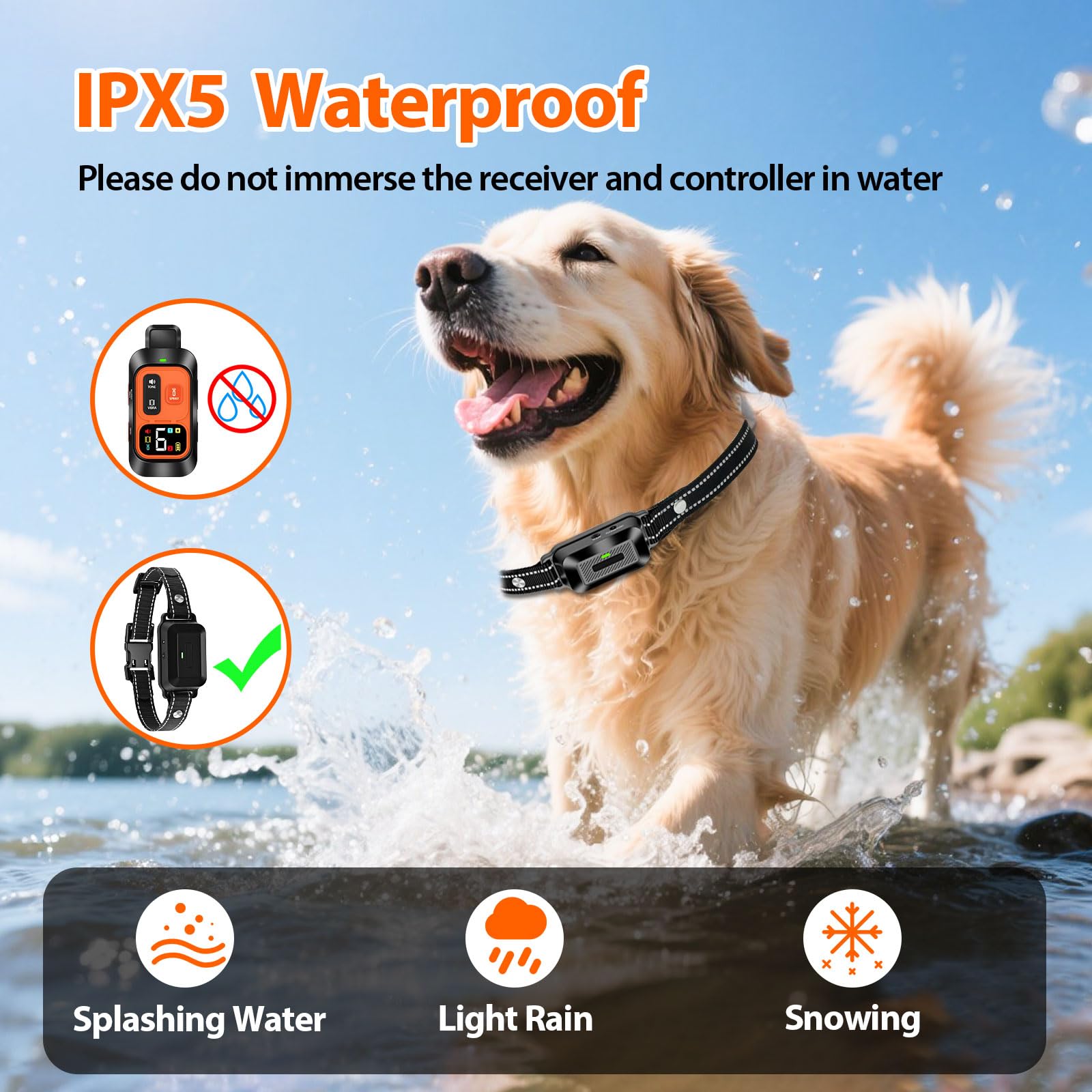 KDSZJDV two-channel remote allows training two dogs simultaneously.