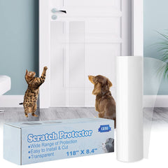 KEBE door scratch protector installed on a door edge showing invisible protection