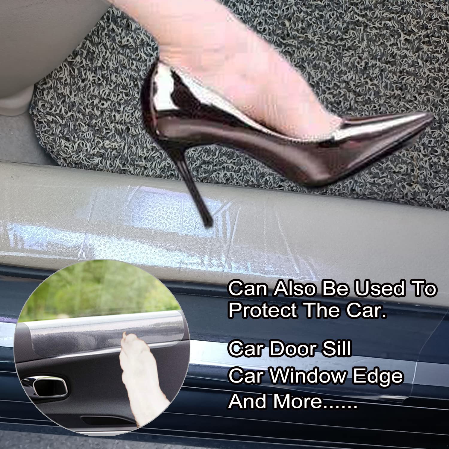 KEBE door scratch protector transparent film preserves door aesthetics with invisible protection