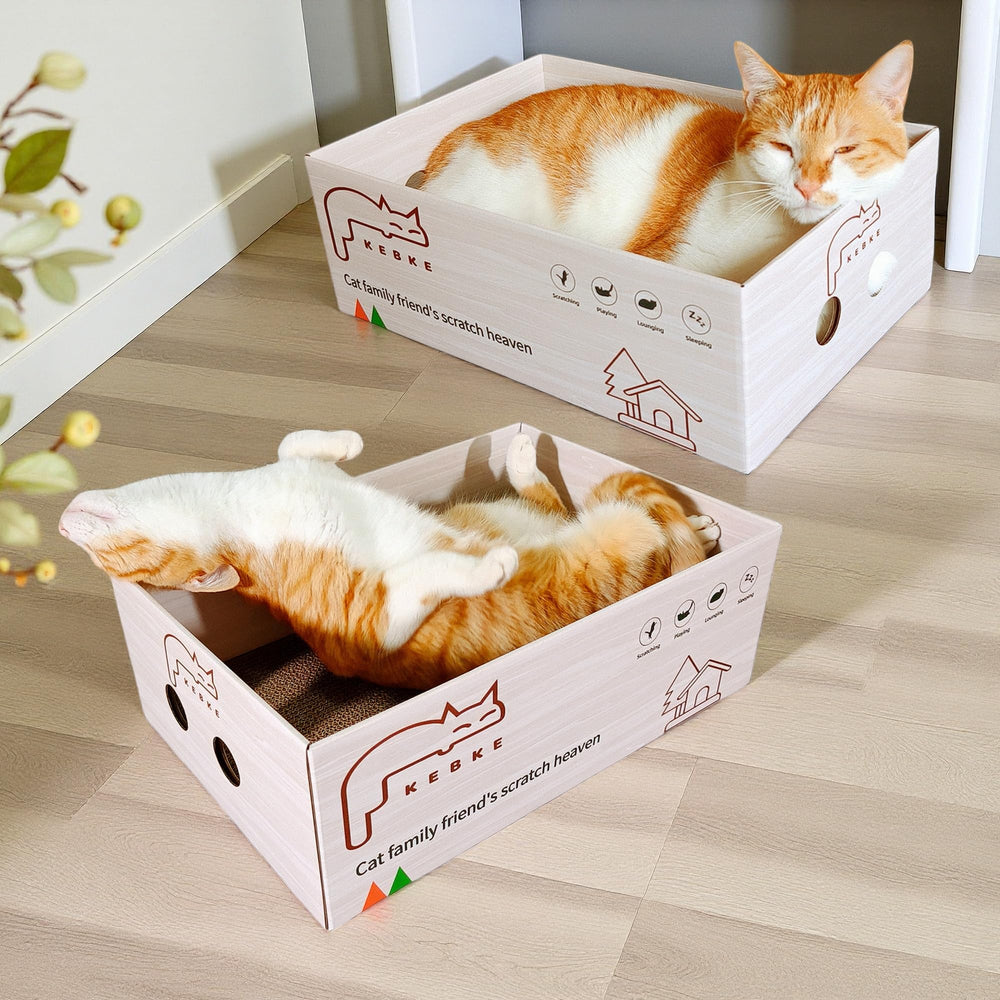 KEBKE cat-scratcher-cat-friendly-edges provide safe, comfy play