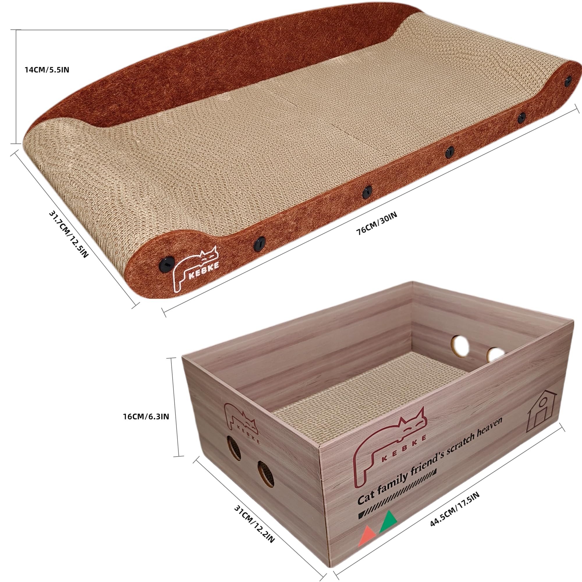 KEBKE Refillable Scratch Pad keeps claws engaged with ongoing use.