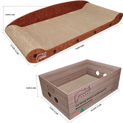 KEBKE Refillable Scratch Pad keeps claws engaged with ongoing use.