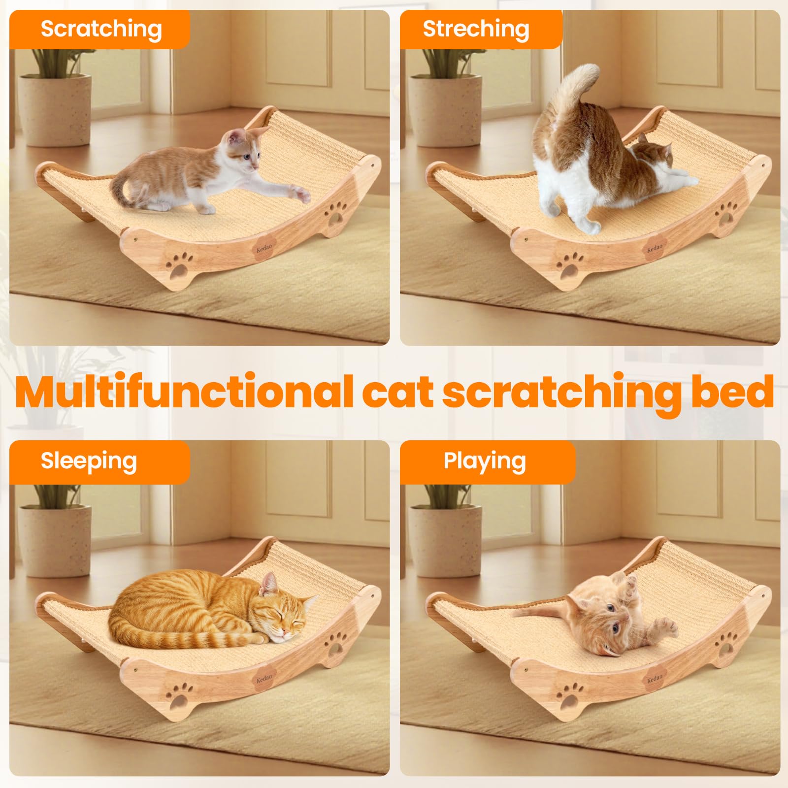 KEDAO 23x13 inch size suits large and small cats for comfortable lounging.