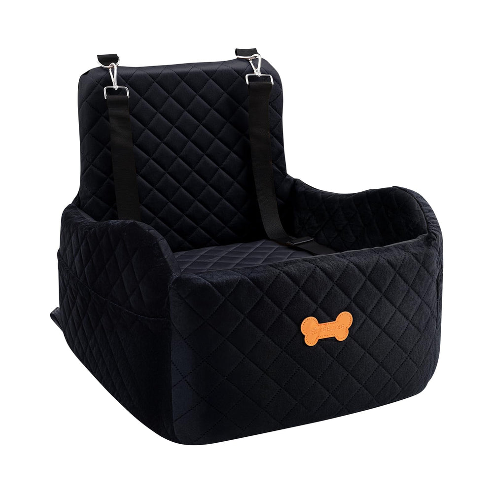 KEELUXE dog car seat front view showing secure space for small dogs