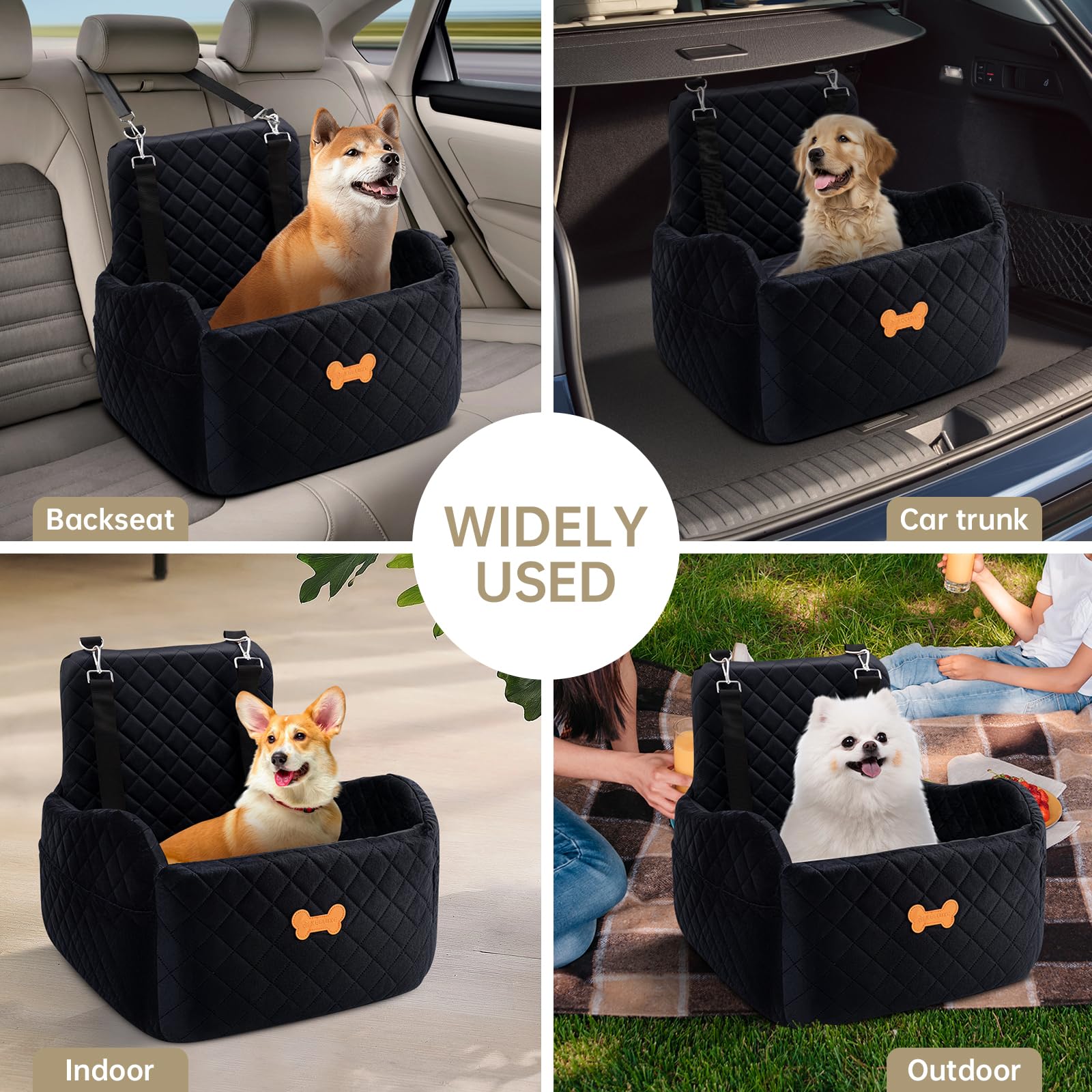 KEELUXE dog car seat washable cover for easy cleanup