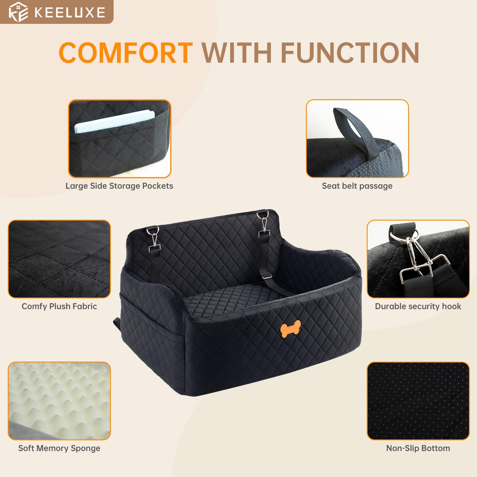 KEELUXE memory foam bottom cushion adds soft support on rides
