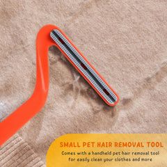 KeFanta hair removal broom on a couch demonstrates quick fur pickup.
