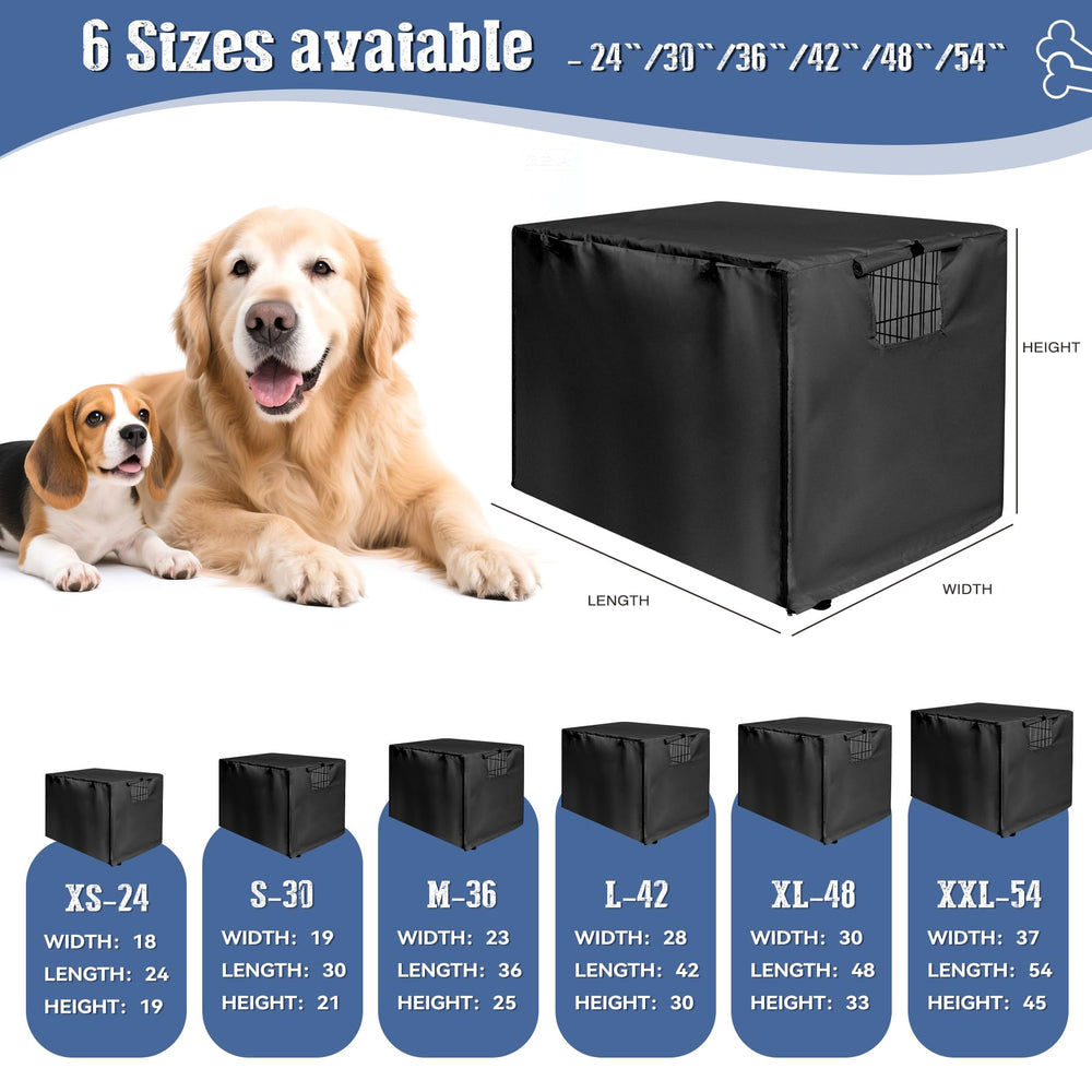 Kefit dog crate cover 36x23x25 dimensions ensure easy compatibility with standard crates.