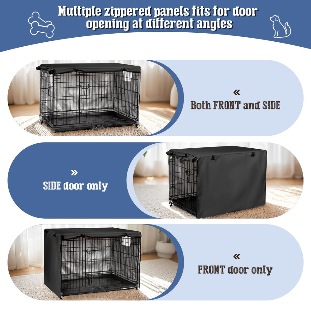 Kefit dog crate cover side flaps rolled captures privacy while improving crate ventilation.
