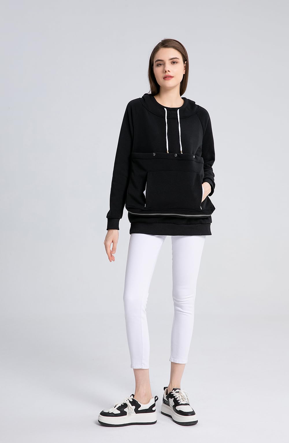 Kei Tomlison pouch hoodie detachable pouch for easy cleaning after snuggle sessions