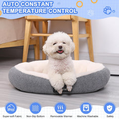 KEKELAN heated pet bed with thermostatic control for body-temperature warmth.