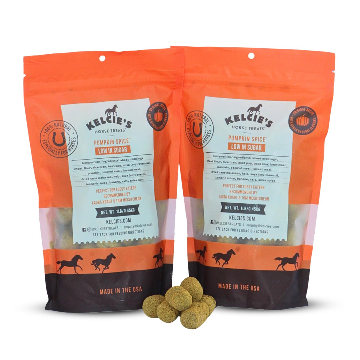 Kelcies Pumpkin Spice real fruit pieces for a tasty reward during rides