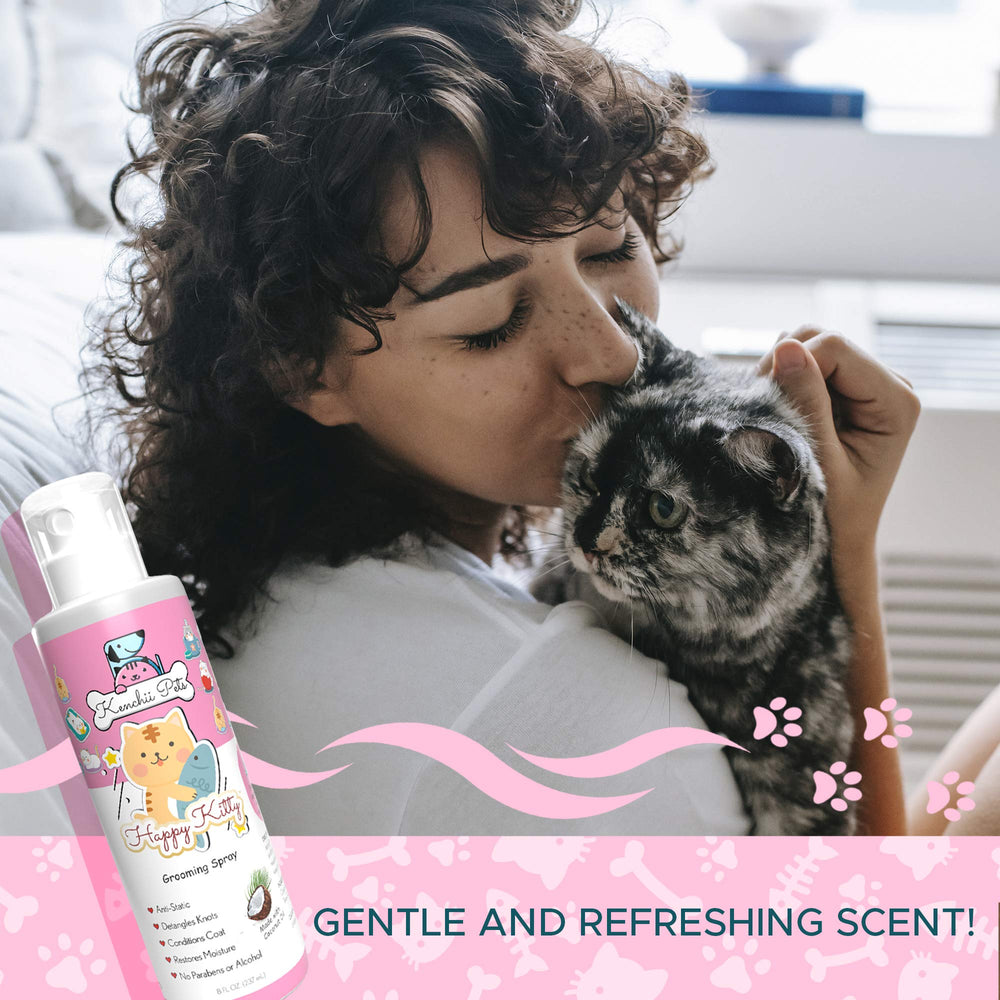 Kenchii acondicionador para gatos, brillo al pelaje.
