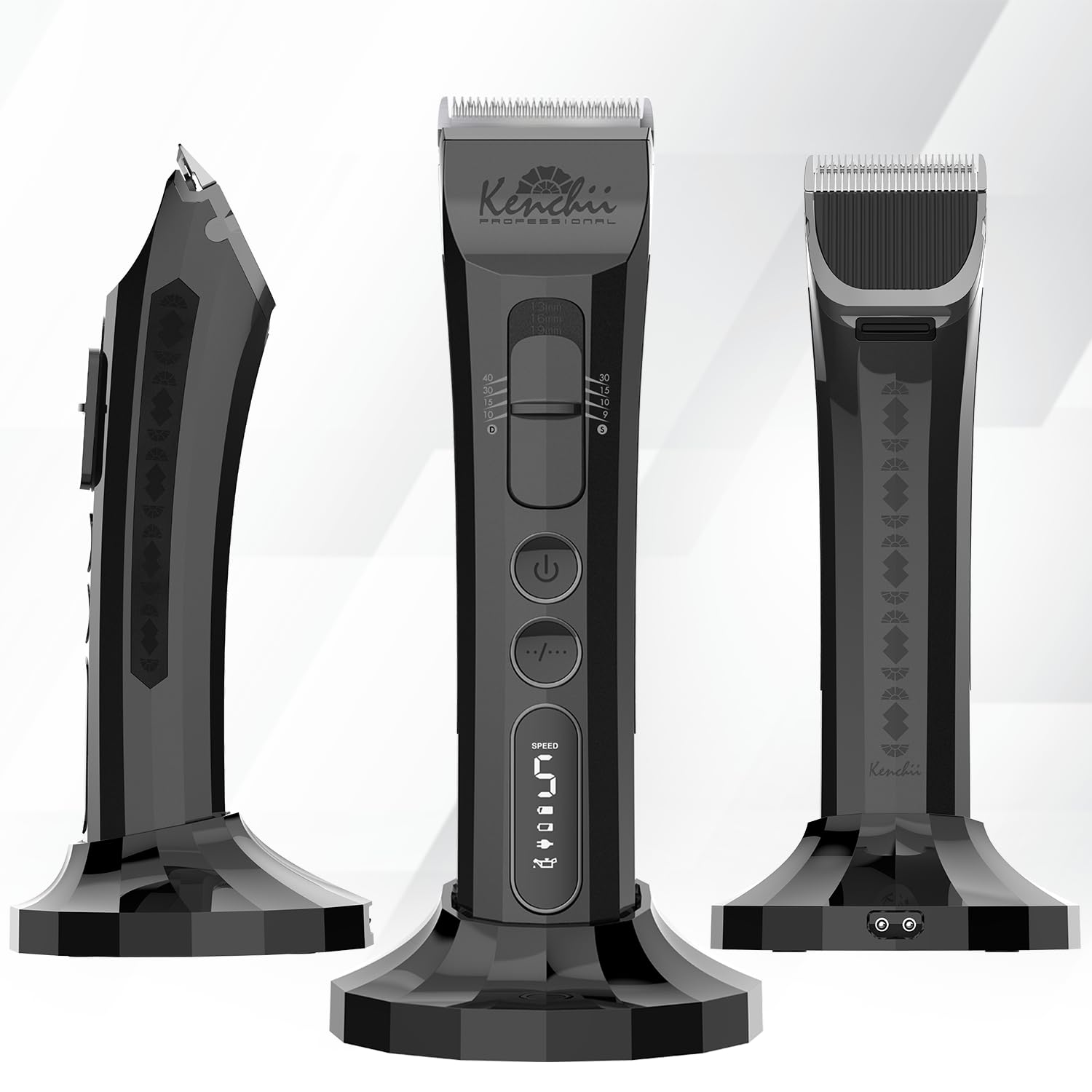 Kenchii Flash dog clippers battery life indicator for long cordless grooming sessions