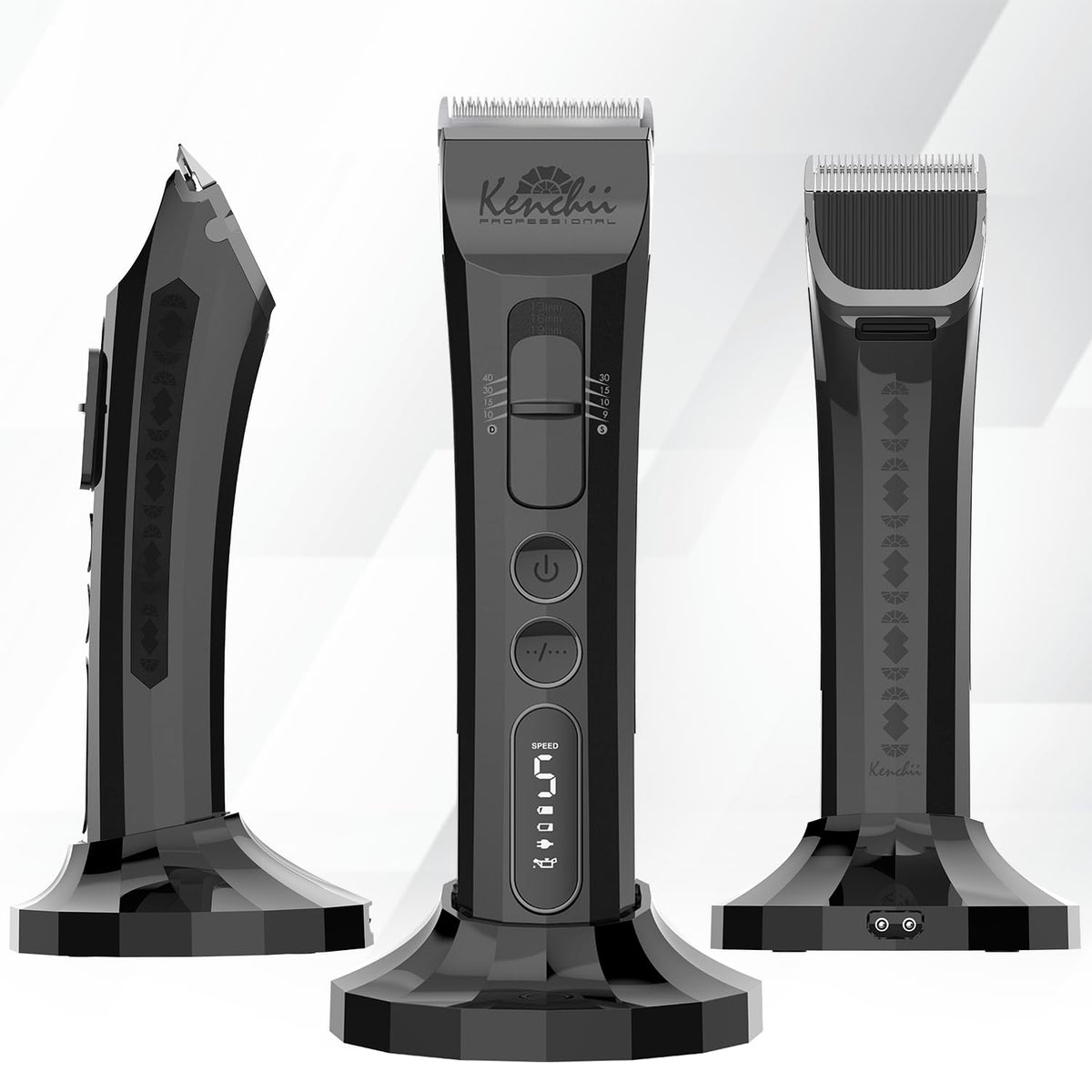 Kenchii Flash dog clippers battery life indicator for long cordless grooming sessions