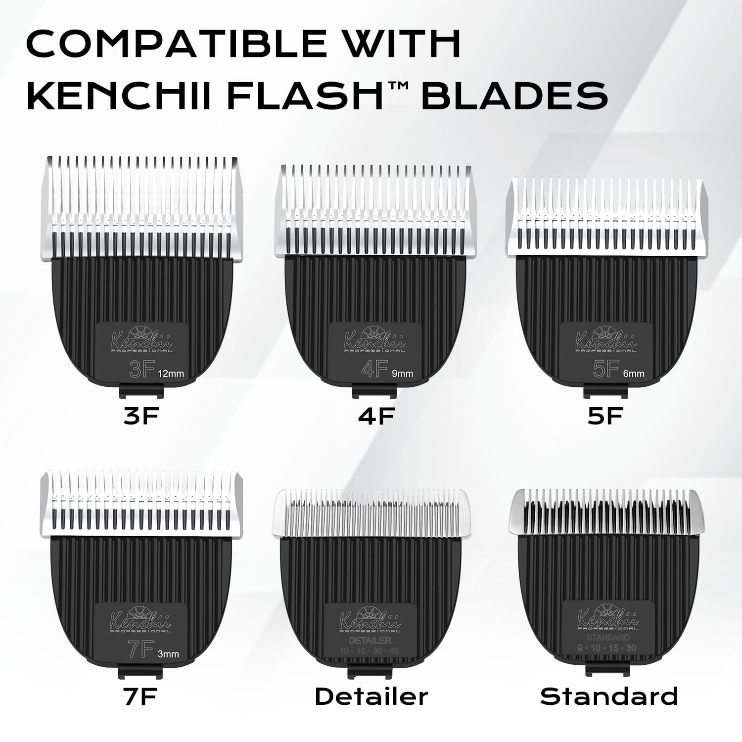Kenchii Flash dog clippers combs 3-6-9-12 mm enable versatile styling
