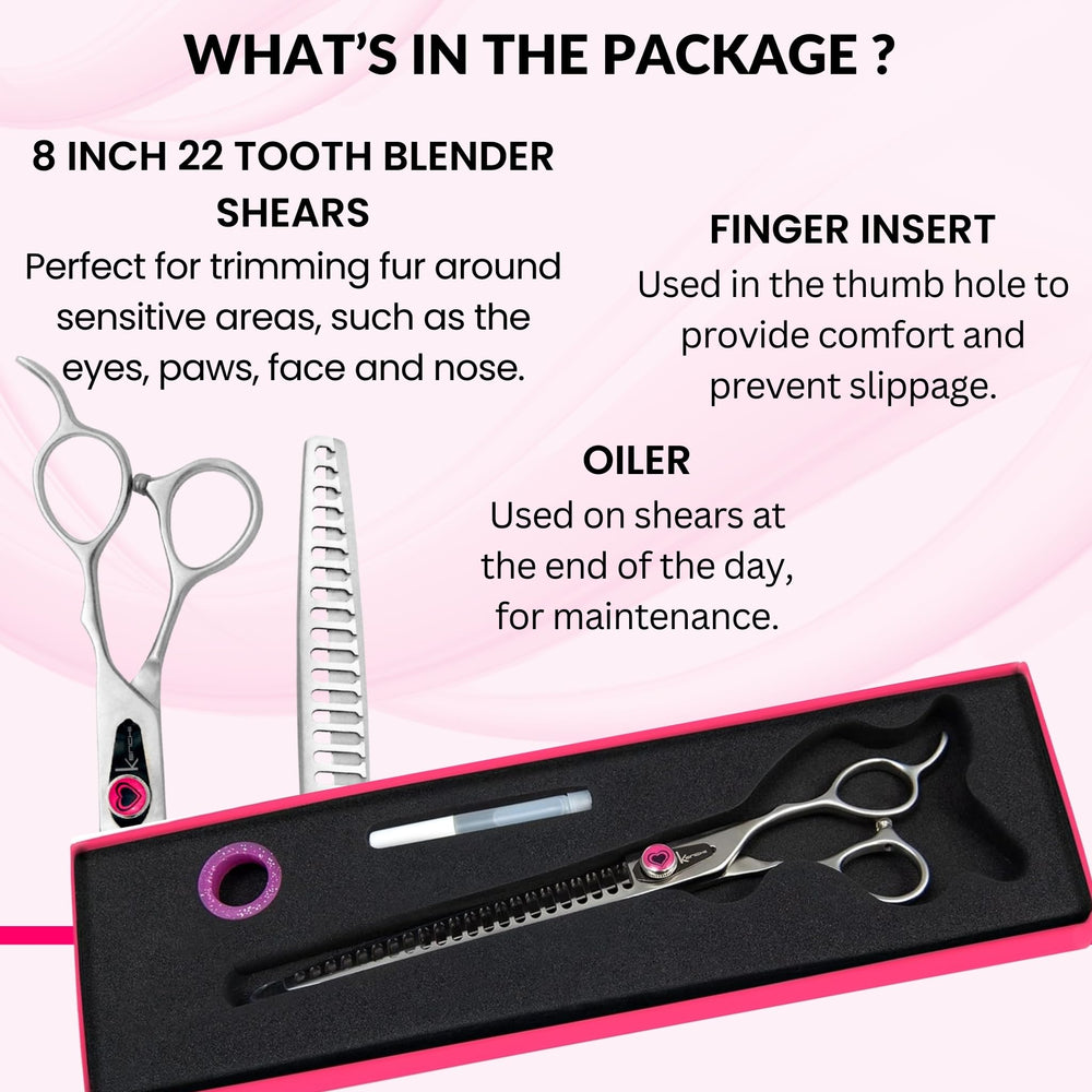 Kenchii Love Dog Grooming Scissors balltip safety for delicate areas
