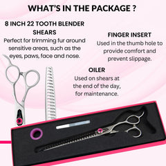 Kenchii Love Dog Grooming Scissors balltip safety for delicate areas