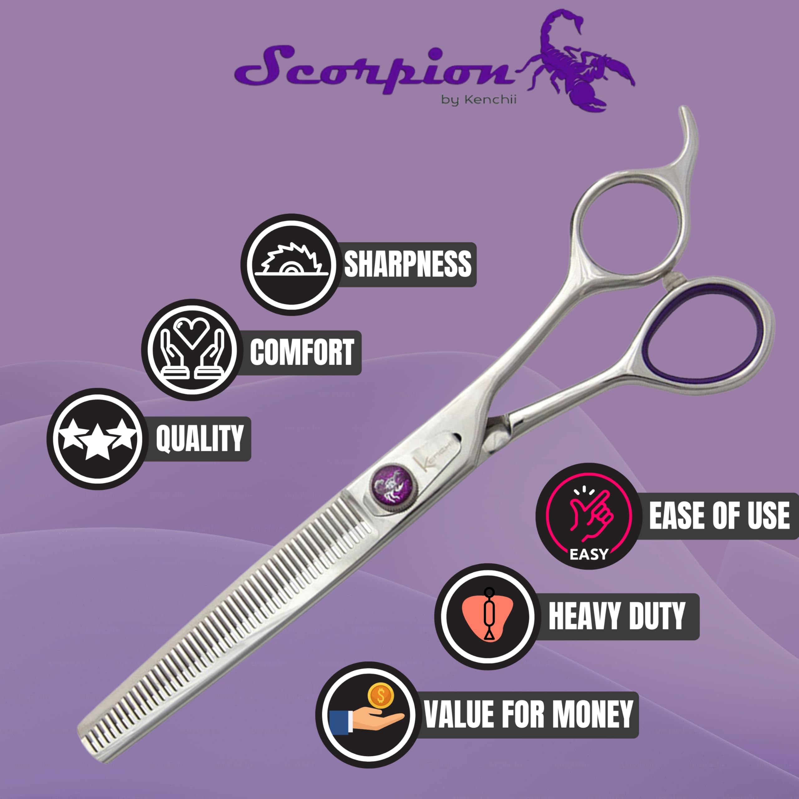 Kenchii Scorpion included oil and finger insert simplify maintenance and improve control.
