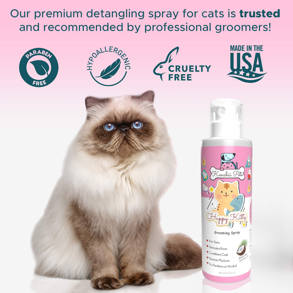 Kenchii spray para gatos, controla estática.