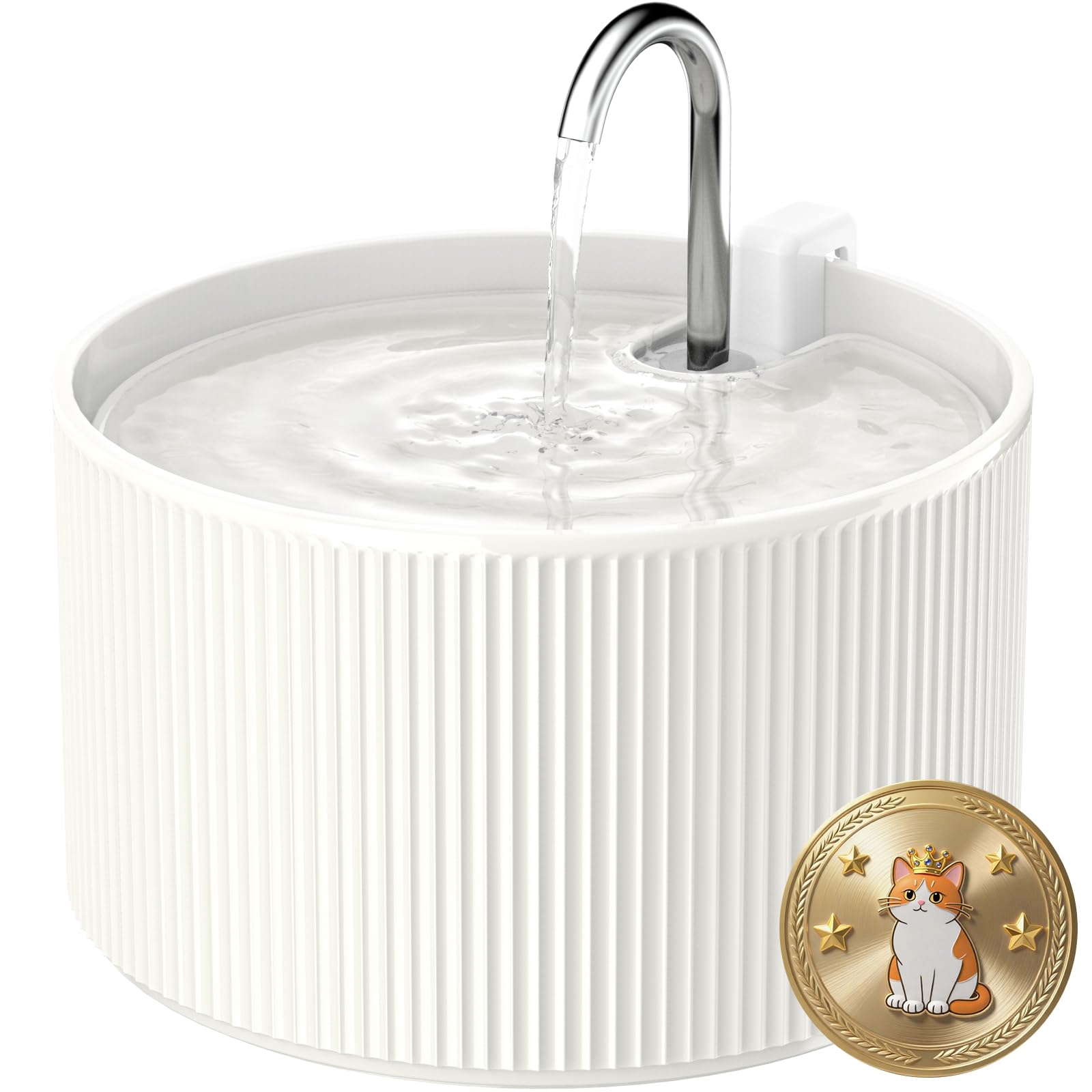 Kenepet ceramic cat water fountain assembly—quick setup for hassle-free hydration.