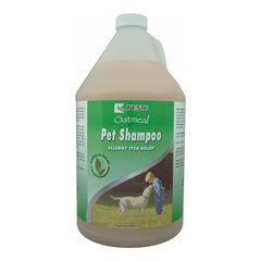 Kenic Oatmeal Anti-Itch Pet Shampoo bottle highlights soothing relief for irritated skin.