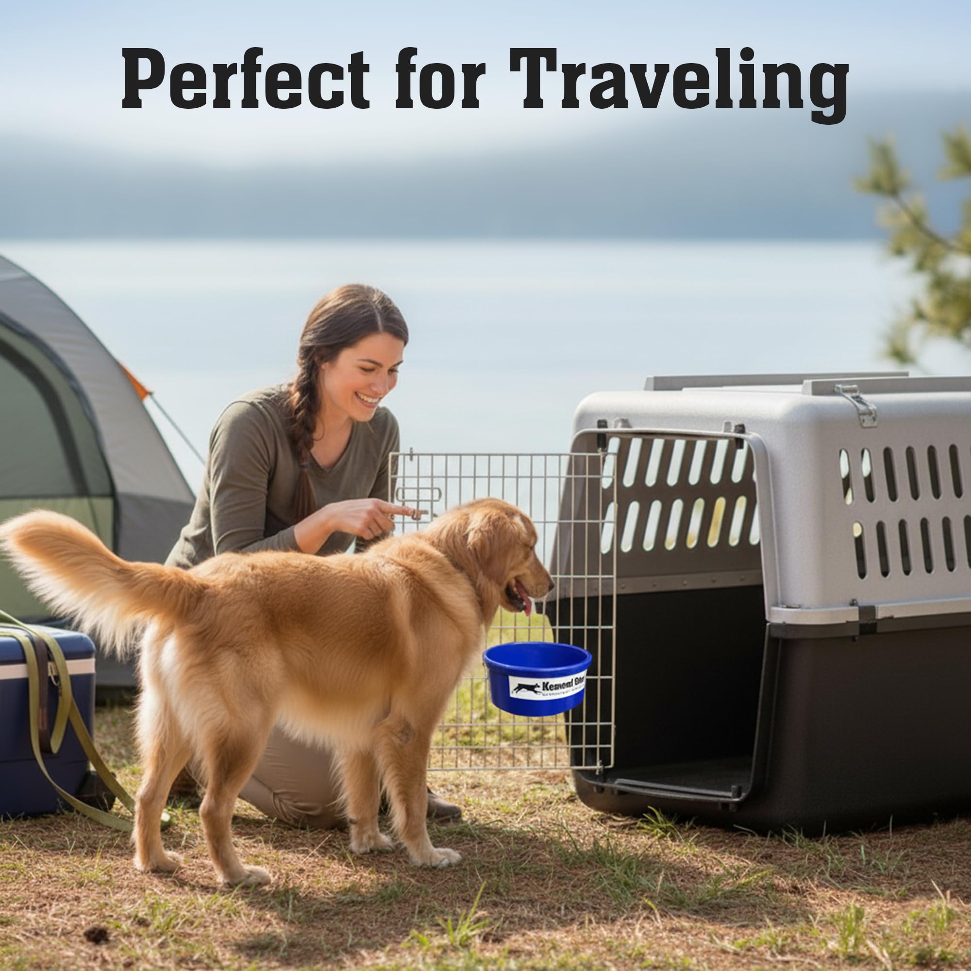 Kennel-Gear food-grade polypropylene bowl blue offers safe, reliable hydration.