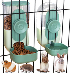 Kenond 35oz hanging automatic feeder in green for hands-off pet meals.