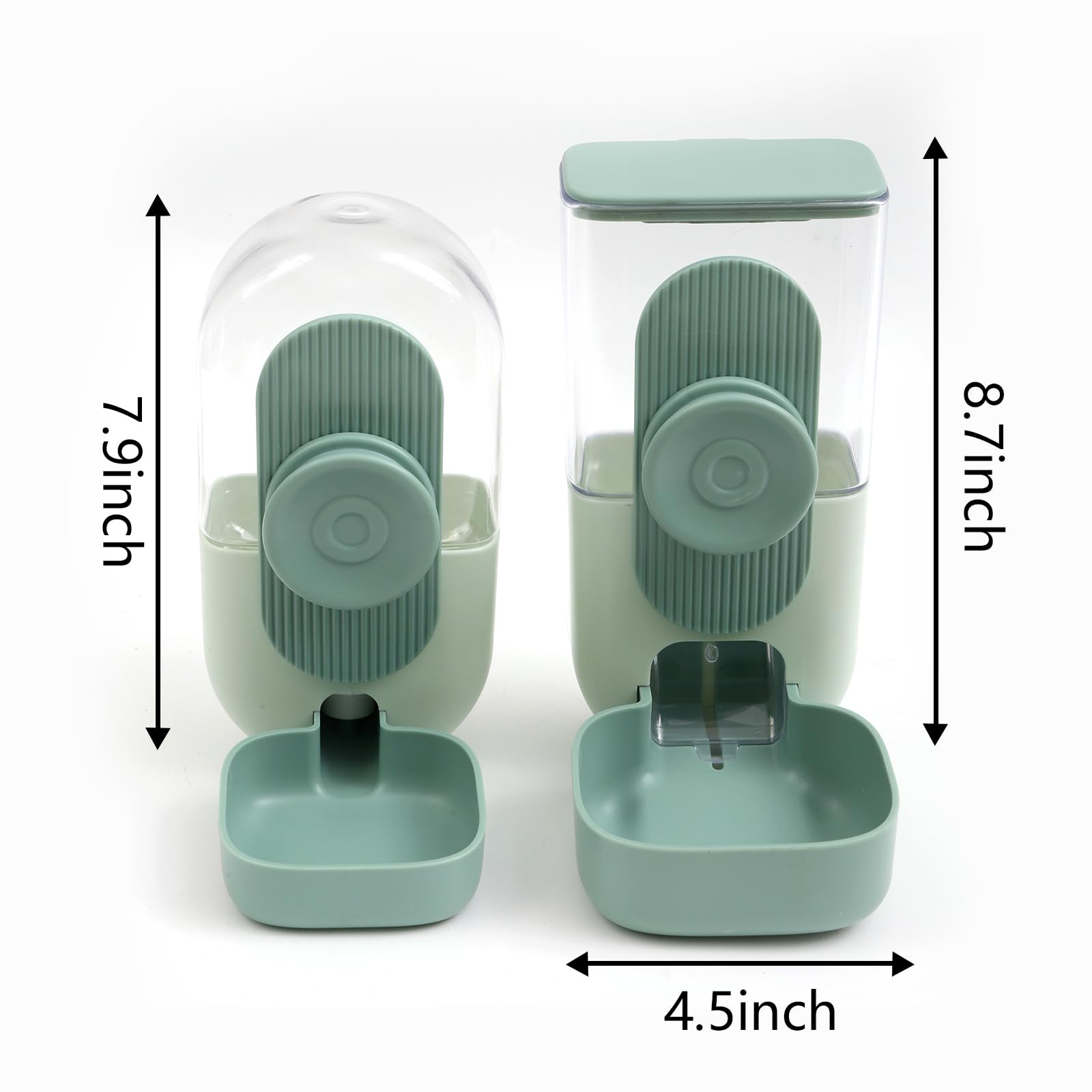 Kenond 35oz hanging waterer green ensures steady hydration for small pets.