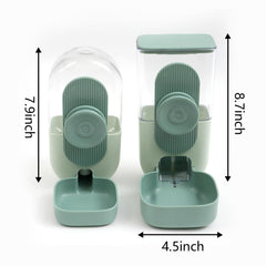 Kenond 35oz hanging waterer green ensures steady hydration for small pets.