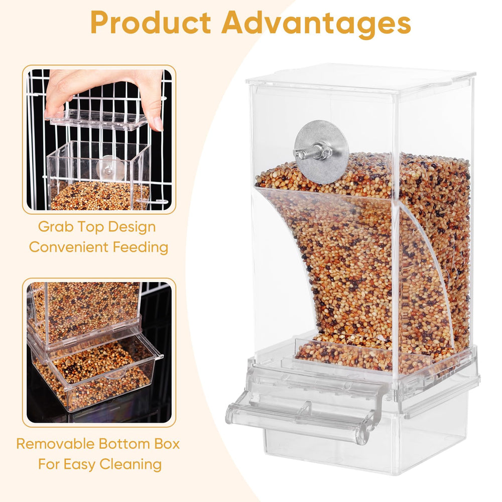 Kenond 500g seed capacity red feeder supports longer intervals between fills