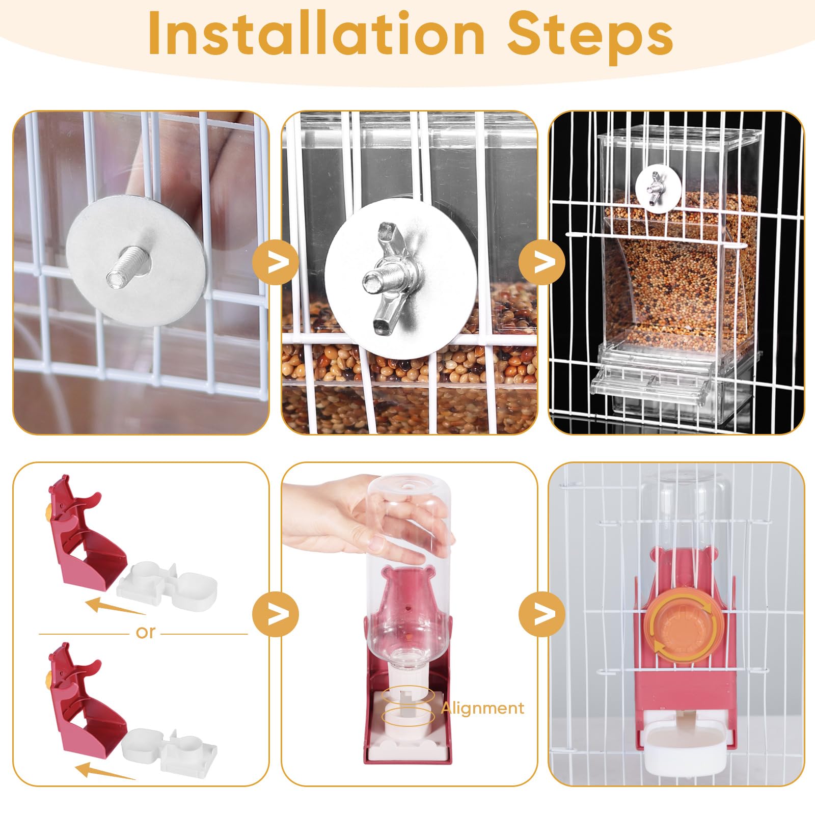 Kenond durable acrylic red bird feeder provides clear visibility and lasting use