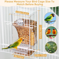 Kenond gravity feeder outside cage red enables hands-free refilling