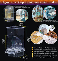 Kenond No Mess Bird Feeder shows 500g seed capacity for longer intervals