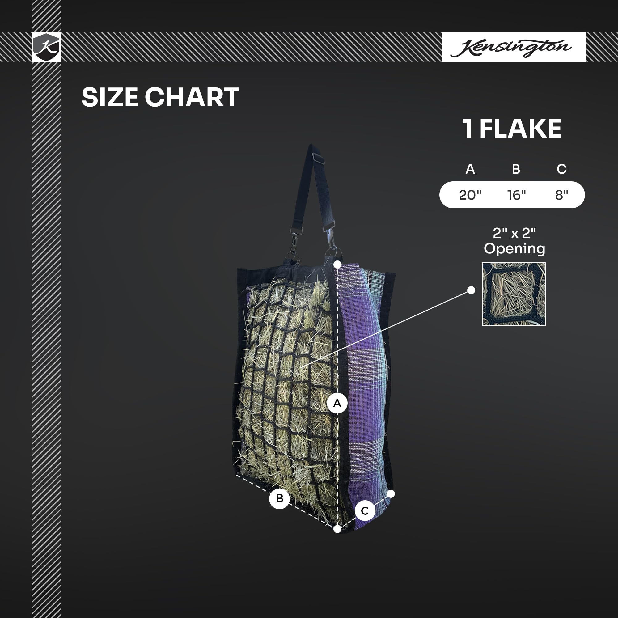 kensington deluxe slow feed bag textilene sides and bottom for durable waste reduction