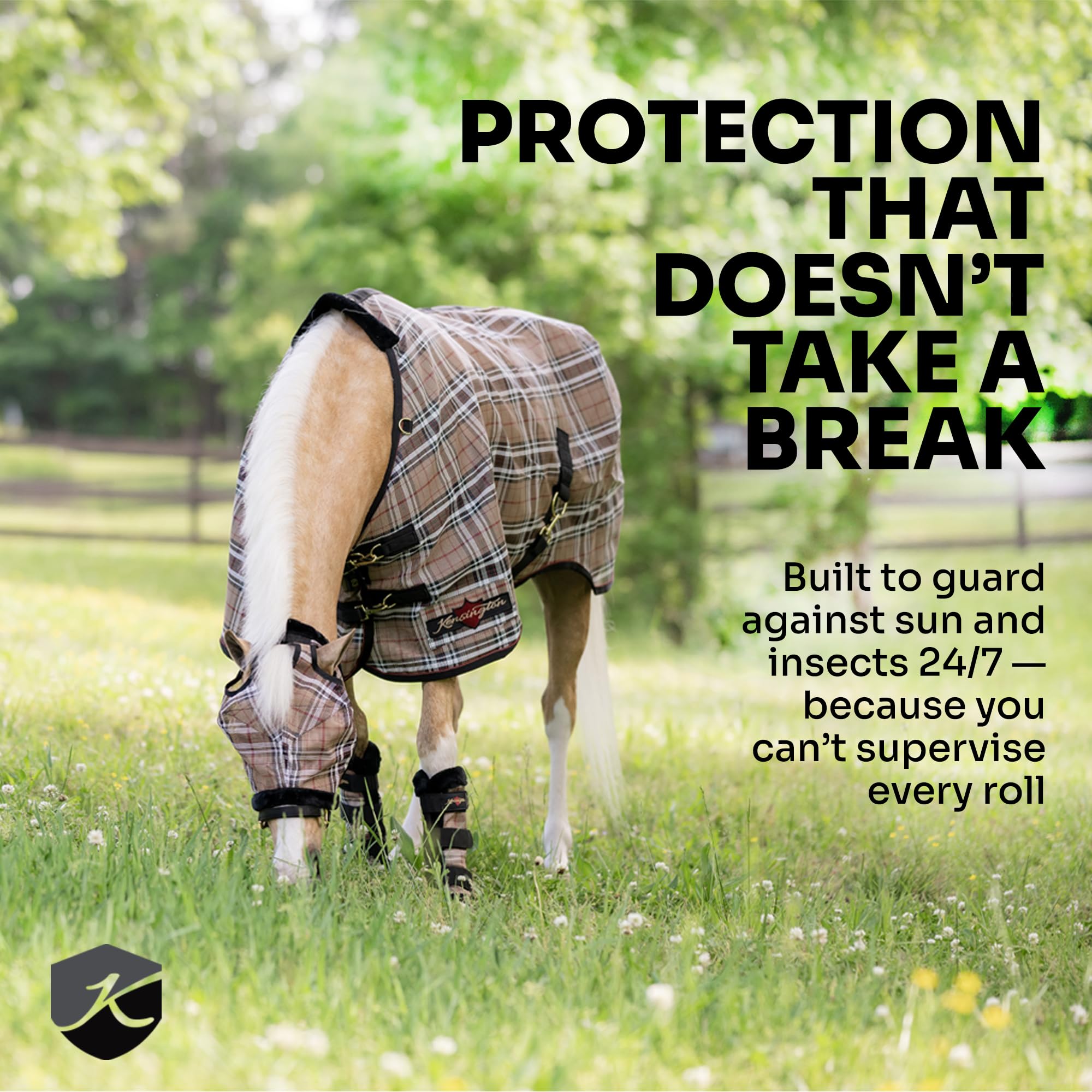 Kensington dirt-shedding weave helps keep coat cleaner.