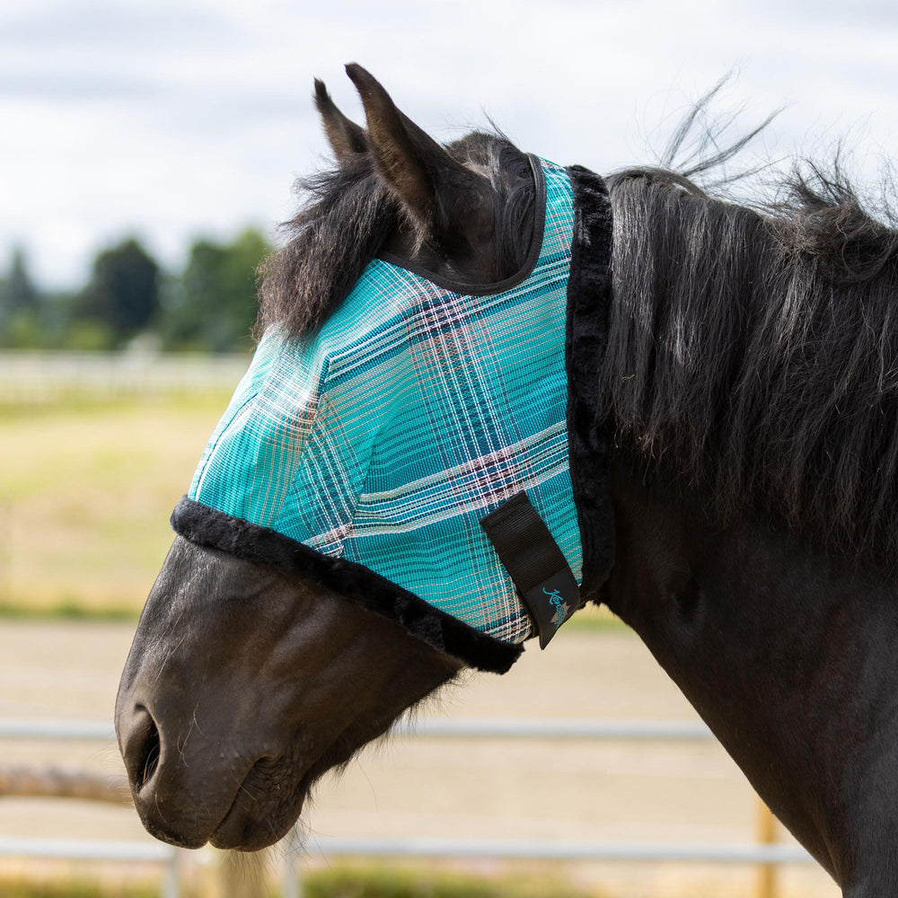 Kensington Fly Mask Atlantis eye area protects eyes from insects while maintaining clarity