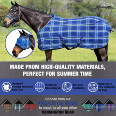 Kensington Fly Mask breathable mesh detail illustrating air flow and comfort.