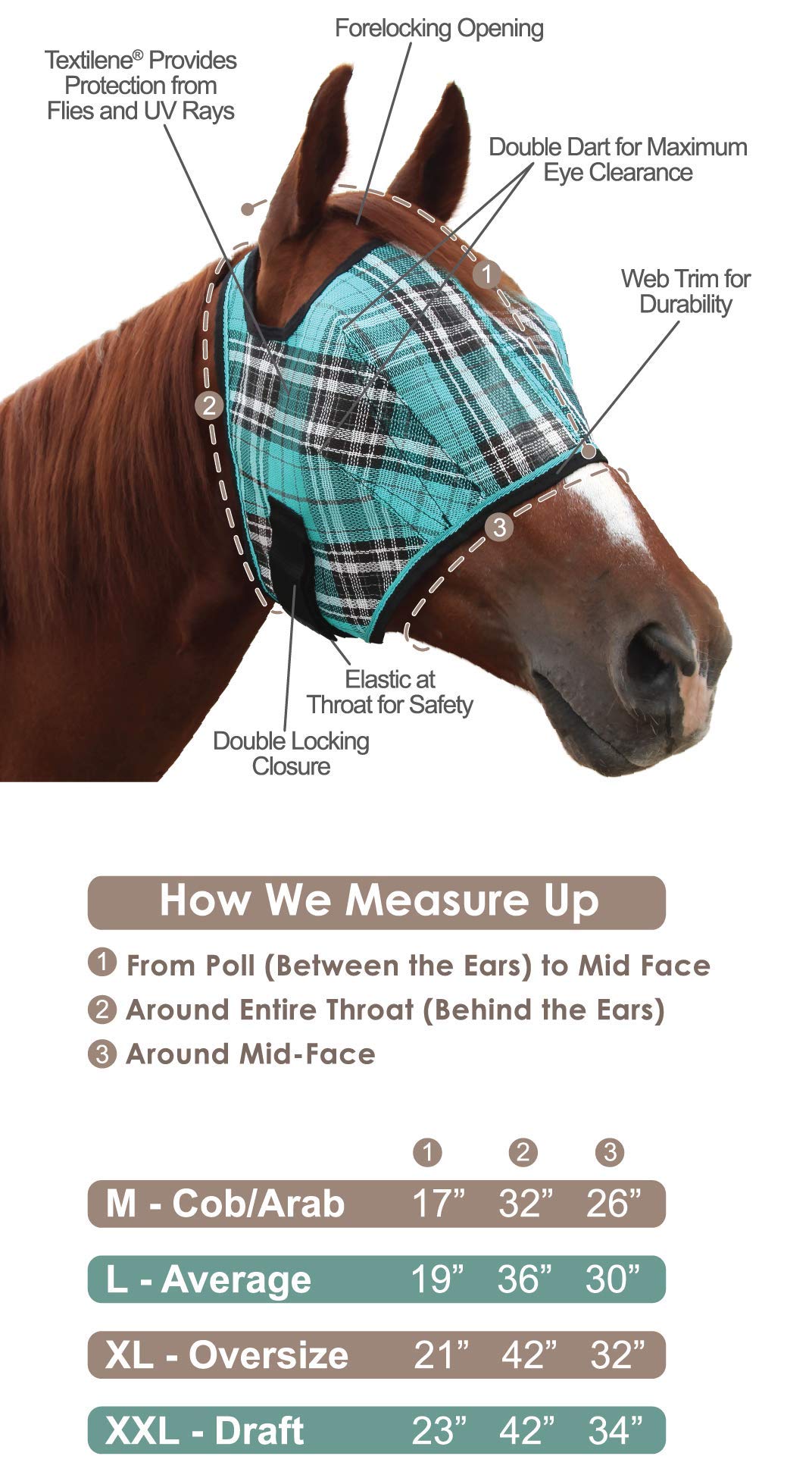 Kensington Fly Mask chin strap: secure fit to prevent slipping during rides