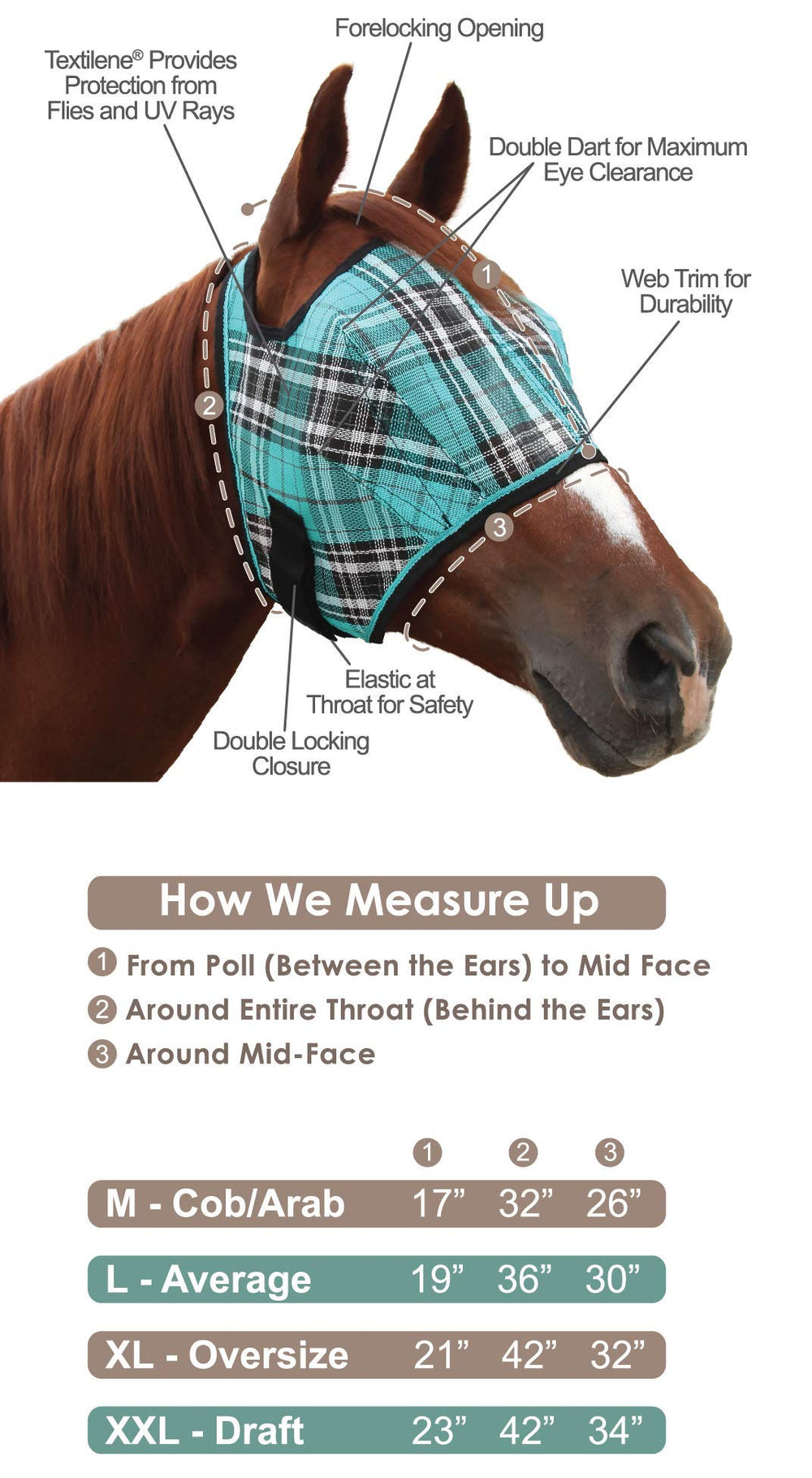 Kensington Fly Mask chin strap: secure fit to prevent slipping during rides