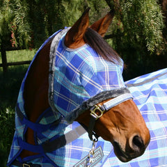Top-through design shows ears and forelock passing through for comfortable wear.