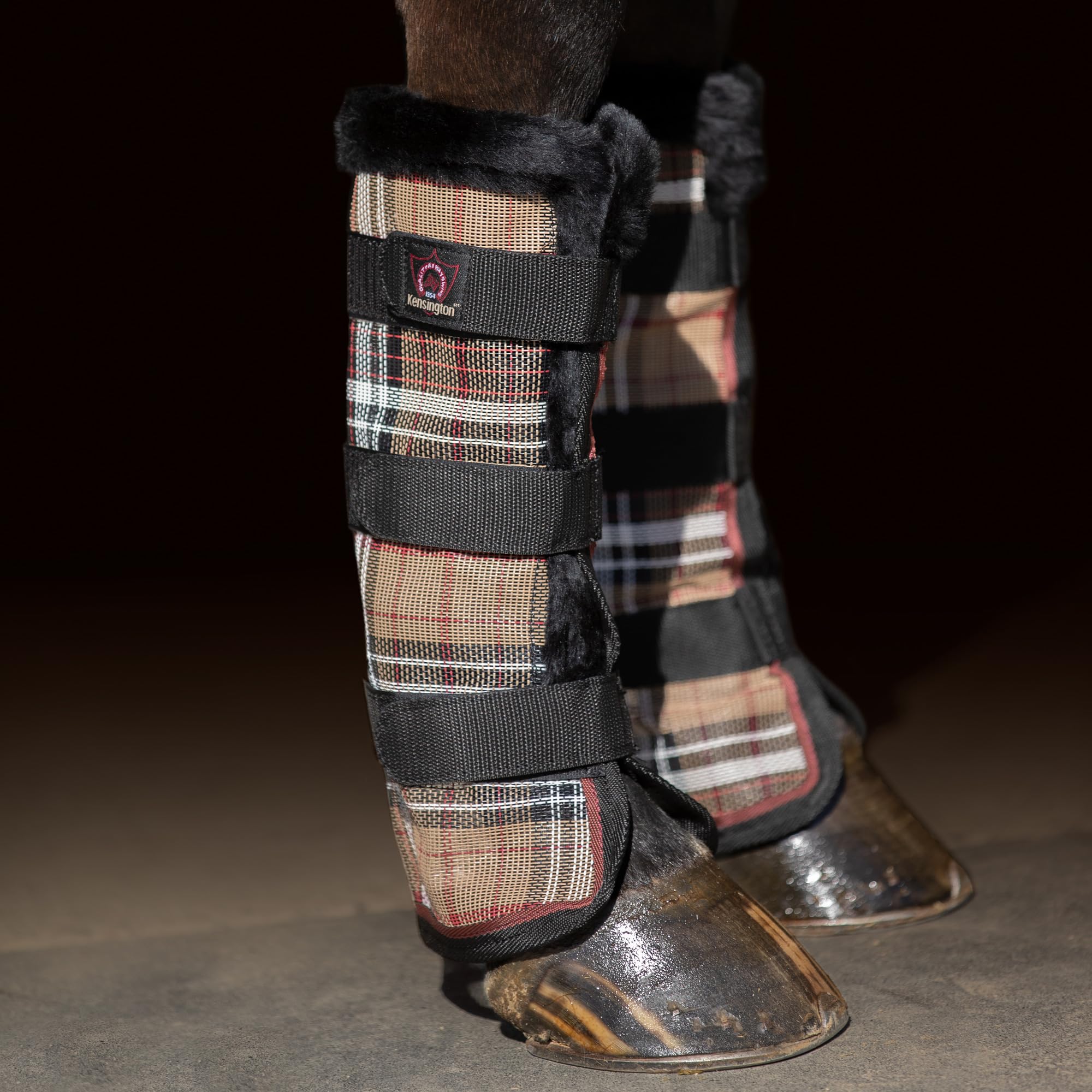 Kensington Horse Fly Boots Stay-Up technology keeps boots in place during movement.