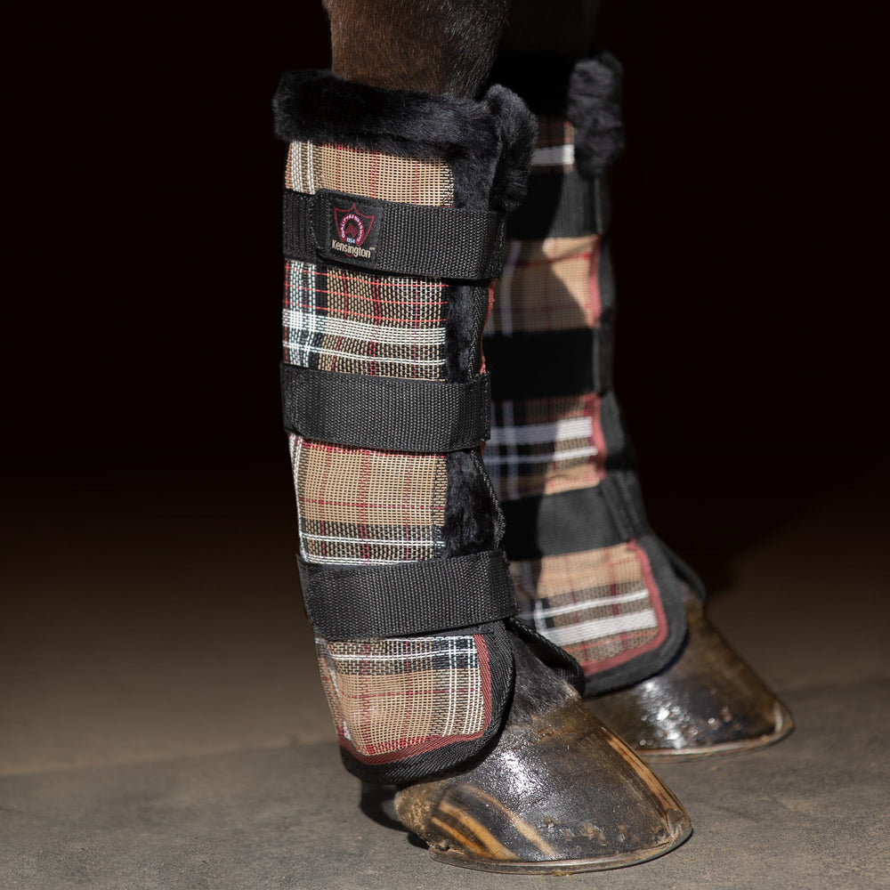 Kensington Horse Fly Boots Stay-Up technology keeps boots in place during movement.