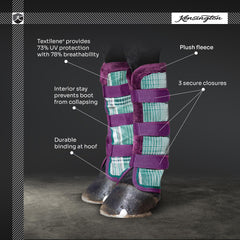 Kensington Horse Fly Boots textured Textilene fabric emphasizes durability and UV protection.