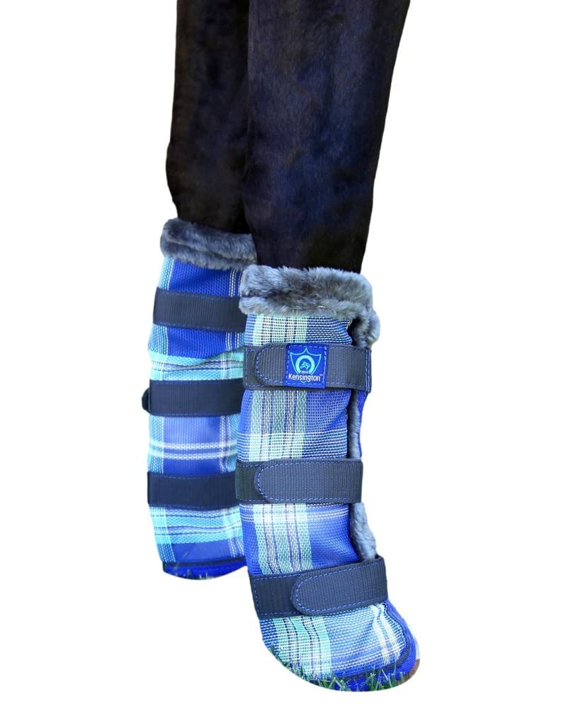 Kensington Protective Fly Boots oversize blue ice provide insect protection and comfortable fit.