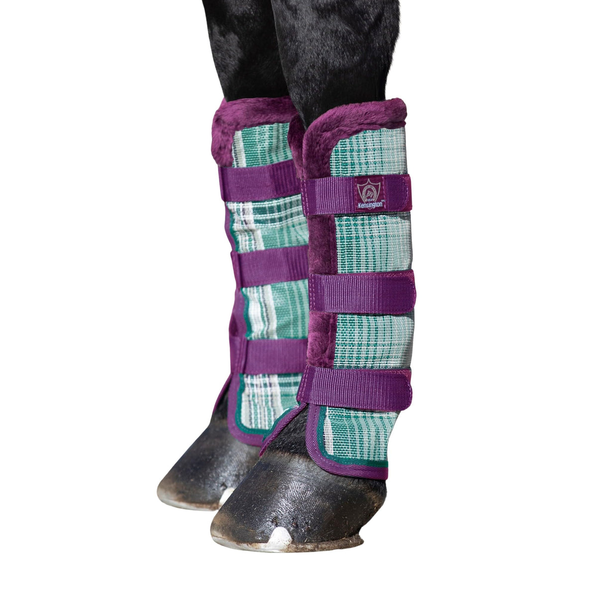 Kensington Protective Fly Boots front view showing Textilene for bite protection.