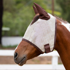 Kensington Signature Fly Mask Desert Sand forelock opening reduces rubbing