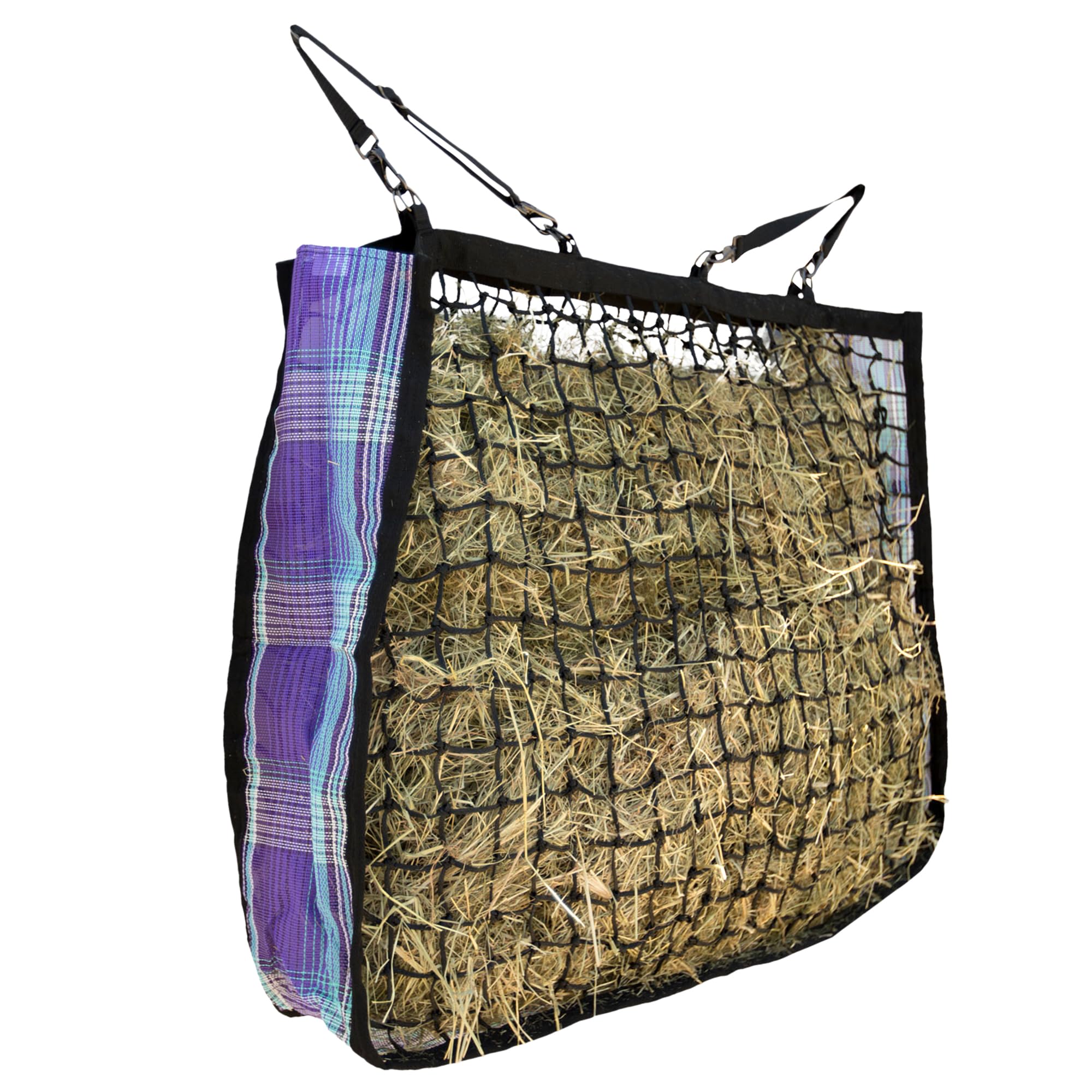 Kensington Slow Feed Hay Bag closed top; tamper-resistant design for steady feeding.